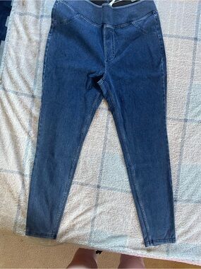 HALARA Navy Stretch Denim-Look Jeggings